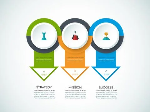 Vector infographics design template Stock Illustration