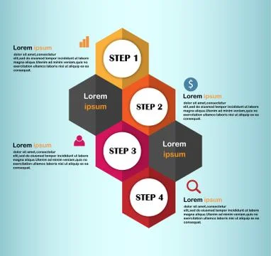 Vector infographics design template on the white background Stock Illustration