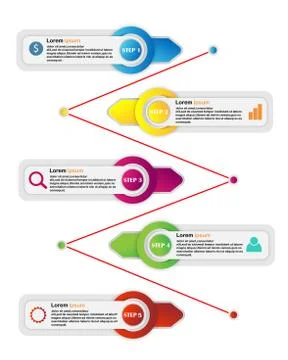 Vector infographics design template on the white background,diagram Illustrazione stock