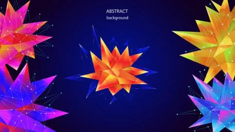 Vector infographics in the form of abstract colored crystals. EPS 10. Illustrazione stock