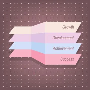 Vector infographics, Growth, Development, Achievement, Success lines isolated 스톡 일러스트