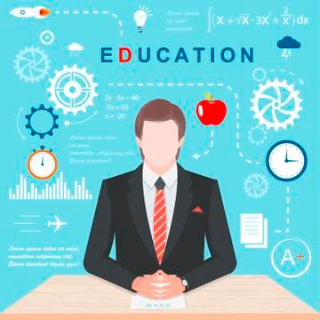 Vector Infographics Illustration of Education Free Stock Illustration