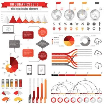 Vector Infographics Set 3 Illustrazione stock