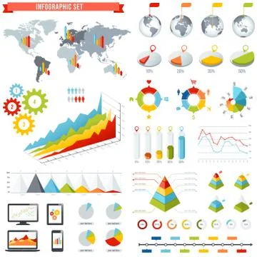 Vector Infographics set Stock Illustration