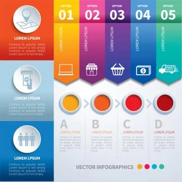 Vector infographics set templates Stock Illustration