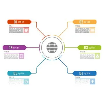 Vector infographics template for chart, diagram, web design, presentation, wo Illustrazione stock