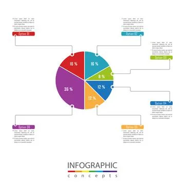 Vector infographics template for chart, diagram, web design, presentation, wo Illustrazione stock