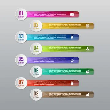 Vector infographics template for chart, diagram, web design, presentation, wo Illustrazione stock