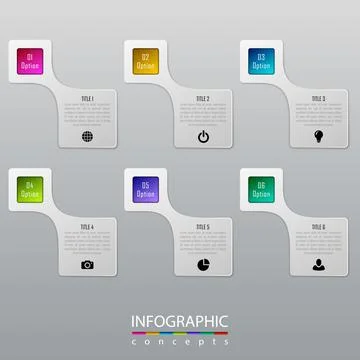 Vector infographics template for chart, diagram, web design, presentation, wo Illustrazione stock