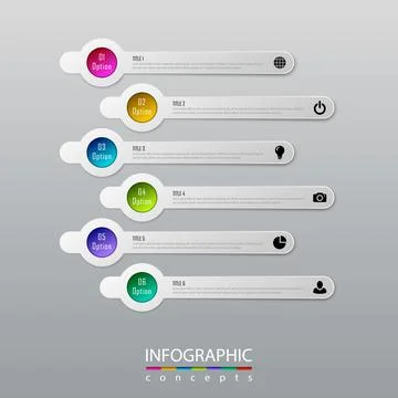 Vector infographics template for chart, diagram, web design, presentation, wo Illustrazione stock