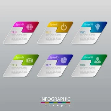 Vector infographics template for chart, diagram, web design, presentation, wo Illustrazione stock
