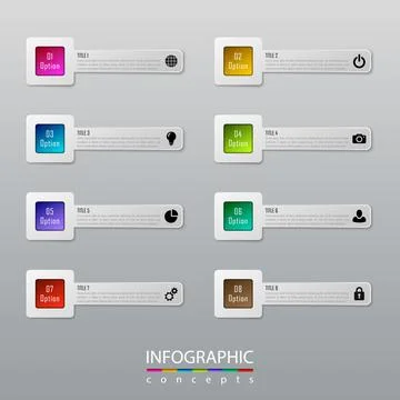 Vector infographics template for chart, diagram, web design, presentation, wo Illustrazione stock