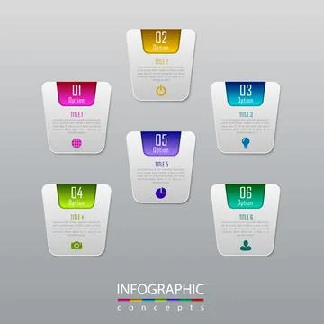 Vector infographics template for chart, diagram, web design, presentation, wo Illustrazione stock