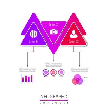 Vector infographics template for chart, diagram, web design, presentation, wo Stock Illustration