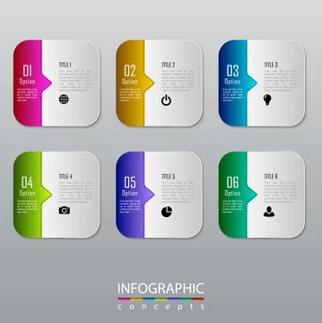 Vector infographics template for chart, diagram, web design, presentation, wo Illustrazione stock
