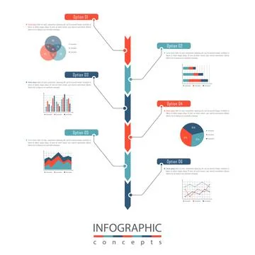 Vector infographics template for chart, diagram, web design, presentation, wo Illustrazione stock
