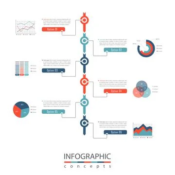 Vector infographics template for chart, diagram, web design, presentation, wo Stock Illustration