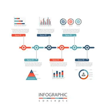 Vector infographics template for chart, diagram, web design, presentation, wo Illustrazione stock