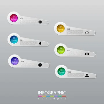Vector infographics template for chart, diagram, web design, presentation, wo Illustrazione stock