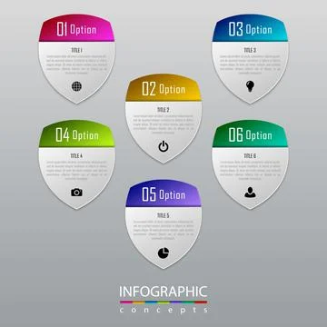 Vector infographics template for chart, diagram, web design, presentation, wo Illustrazione stock