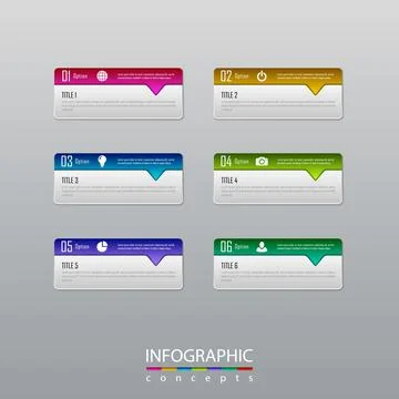Vector infographics template for chart, diagram, web design, presentation, wo Illustrazione stock