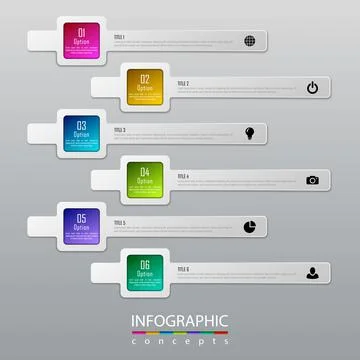 Vector infographics template for chart, diagram, web design, presentation, wo Illustrazione stock