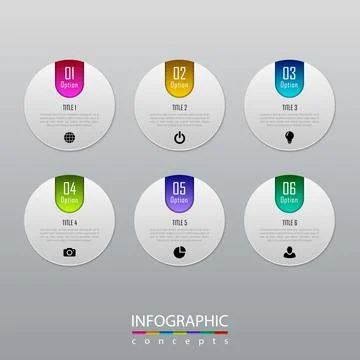 Vector infographics template for chart, diagram, web design, presentation, wo Stock Illustration