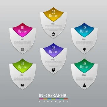 Vector infographics template for chart, diagram, web design, presentation, wo Illustrazione stock
