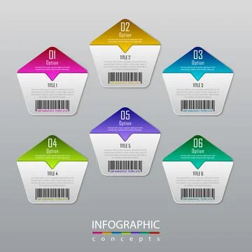 Vector infographics template for chart, diagram, web design, presentation, wo Illustrazione stock