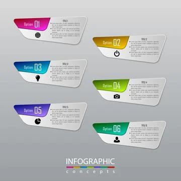 Vector infographics template for chart, diagram, web design, presentation, wo Illustrazione stock