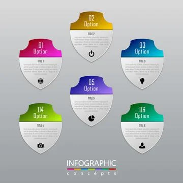 Vector infographics template for chart, diagram, web design, presentation, wo Illustrazione stock