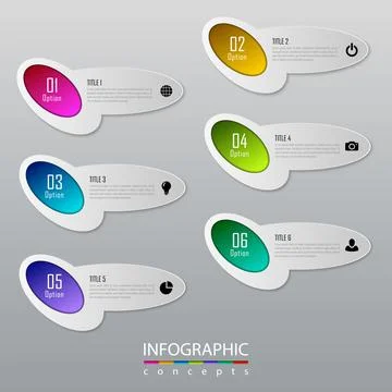 Vector infographics template for chart, diagram, web design, presentation, wo Illustrazione stock