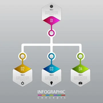 Vector infographics template for chart, diagram, web design, presentation, wo Stock Illustration
