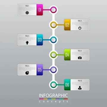Vector infographics template for chart, diagram, web design, presentation, wo Illustrazione stock