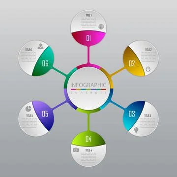 Vector infographics template for chart, diagram, web design, presentation, wo Stock Illustration