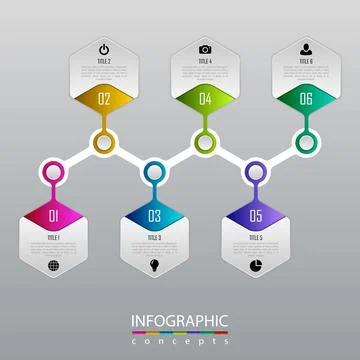 Vector infographics template for chart, diagram, web design, presentation, wo Illustrazione stock