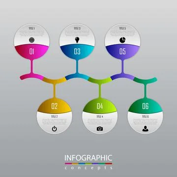 Vector infographics template for chart, diagram, web design, presentation, wo Illustrazione stock