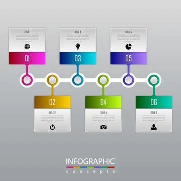 Vector infographics template for chart, diagram, web design, presentation, wo Illustrazione stock