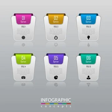 Vector infographics template for chart, diagram, web design, presentation, wo Illustrazione stock