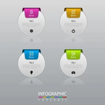 Vector infographics template for chart, diagram, web design, presentation, wo Stock Illustration