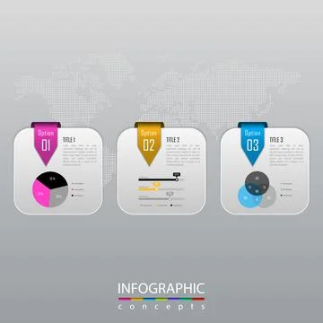 Vector infographics template for chart, diagram, web design, presentation, wo イラスト素材