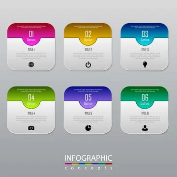 Vector infographics template for chart, diagram, web design, presentation, wo Illustrazione stock