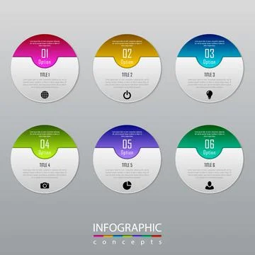 Vector infographics template for chart, diagram, web design, presentation, wo Illustrazione stock