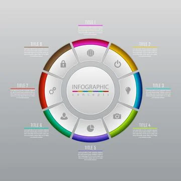 Vector infographics template for chart, diagram, web design, presentation, wo イラスト素材