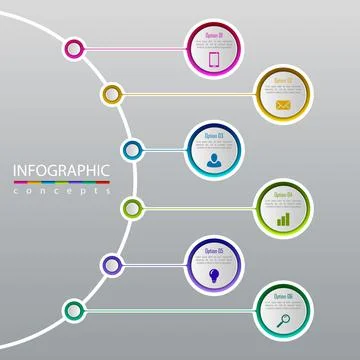 Vector infographics template for chart, diagram, web design, presentation, wo Illustrazione stock