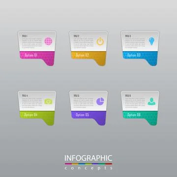 Vector infographics template for chart, diagram, web design, presentation, wo Illustrazione stock