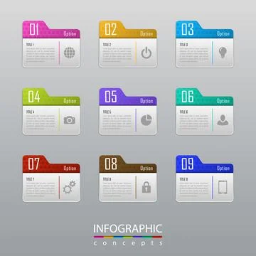 Vector infographics template for chart, diagram, web design, presentation, wo Stock Illustration