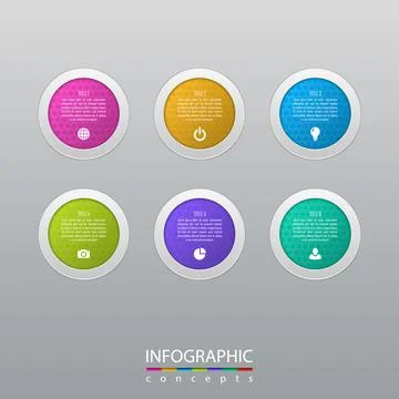 Vector infographics template for chart, diagram, web design, presentation, wo Illustrazione stock
