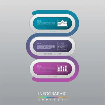 Vector infographics template for chart, diagram, web design, presentation, wo Stock Illustration