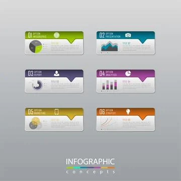 Vector infographics template for chart, diagram, web design, presentation, wo Illustrazione stock